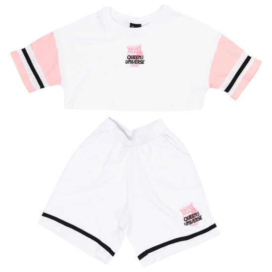 Target Παιδικό σετ Crop Top & Bermuda Single Jersey ''Queen''